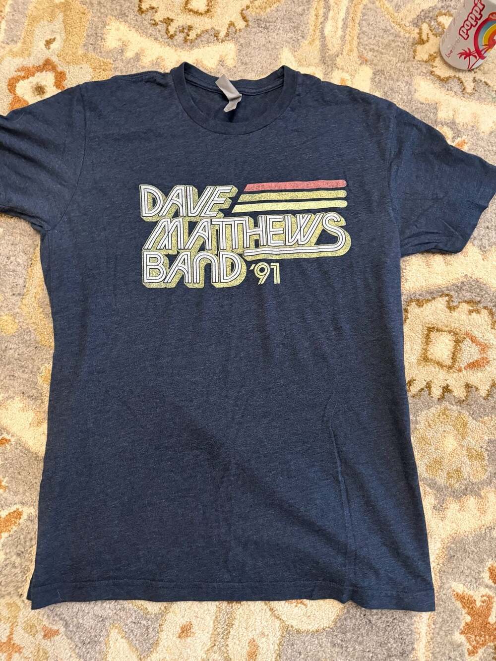Dave Matthews Band Retro Stripe Logo Graphic T-Shirt